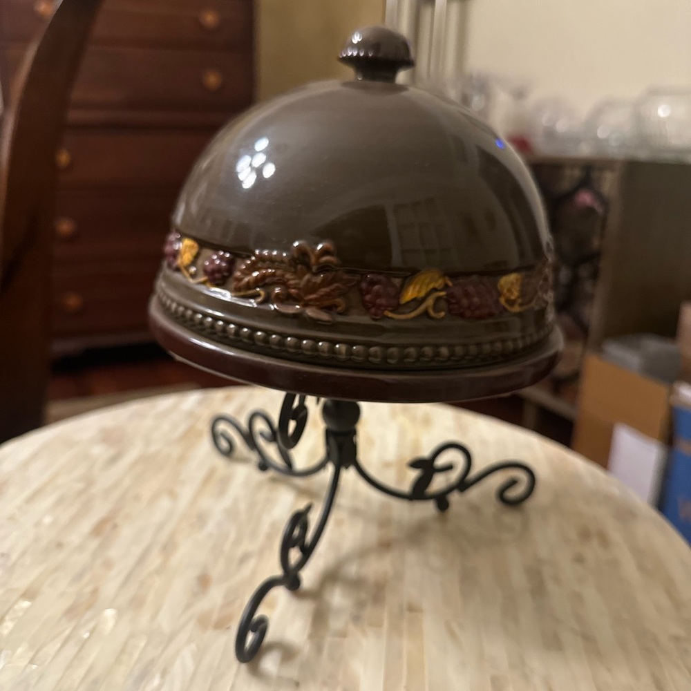 Domed Cheese Tray on filigree stand